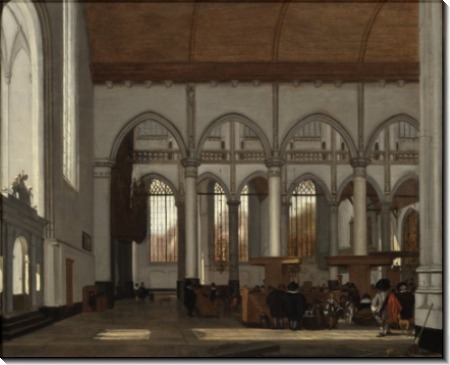 Интерьер Старой церкви в Амстердаме - Витте, Эмануэль де