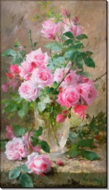 Розы в стеклянной вазе - Мортельманс, Франс