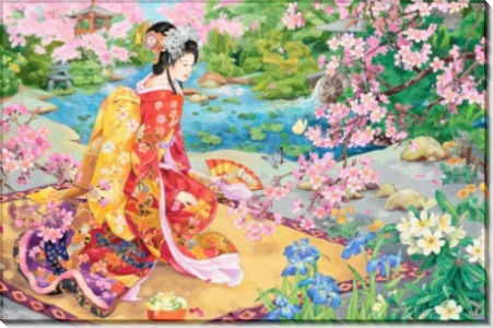 Сад цветущей сакуры