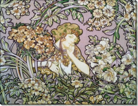 Женщина среди цветов - Муха, Альфонс