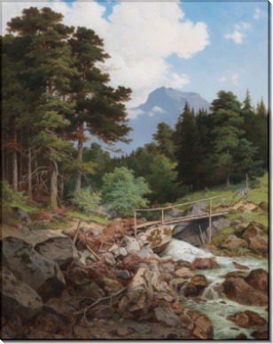 Пейзаж в Каринтии, лесной ручей - Гайст, Карл Фридрих Вильгельм