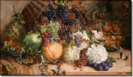 Большой натюрморт с цветами и фруктами - Фишер, Карл