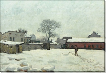 Снег во дворе поместья в Марли-Ле-Руа - Сислей, Альфред