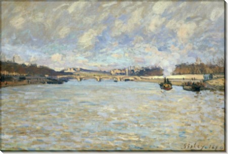 Сена в Париже у моста Гренель - Сислей, Альфред