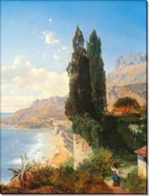 Пейзаж в Монако близ Ниццы - Циммерман, Альберт Август