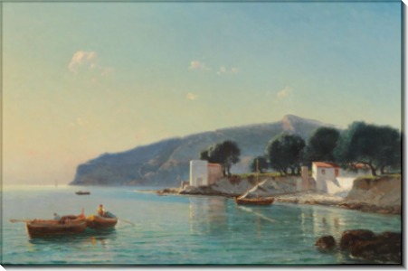 Вид берега с рыбацкими лодками в Южной Италии - Блашке, Анна Эдуардовна