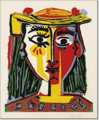Бюст женщины в шляпке - Пикассо, Пабло