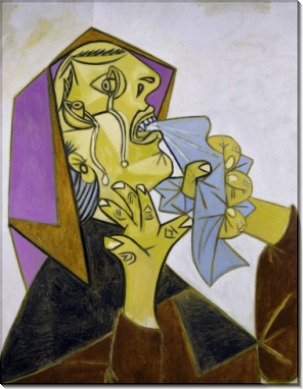 Плачущая женщина с носовым платком - Пикассо, Пабло