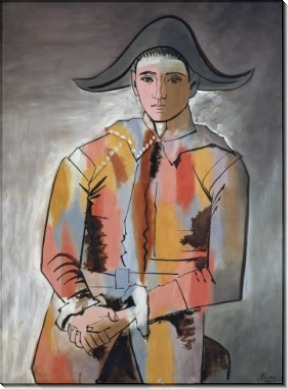 Арлекин со сложенными руками - Пикассо, Пабло