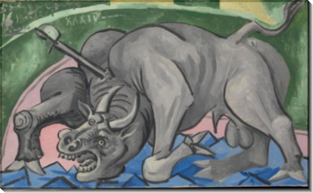Умирающий бык (Коррида) - Пикассо, Пабло