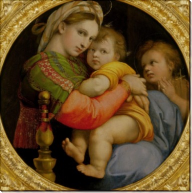 Мадонна с Младенцем и маленьким Иоанном Крестителем - Рафаэль, Санти