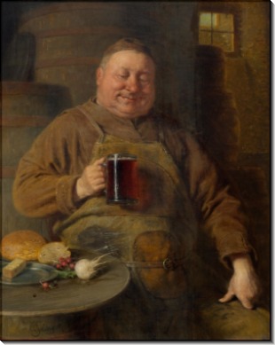 Монастырский бондарь с бокалом пива - Грютцнер, Эдуард фон
