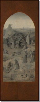 Искушение святого Антония, внешняя створка триптиха - Несение креста - Босх, Иероним (Ерун Антонисон ван Акен)