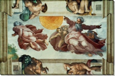 Сотворение солнца и луны - Микеланджело Буонарроти