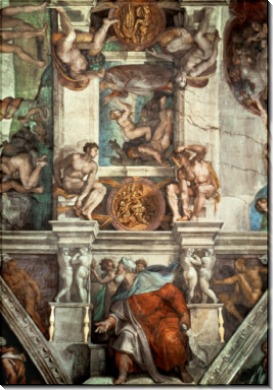 Сотворение Евы и пророк Иезекииль - Микеланджело Буонарроти