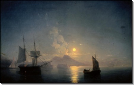 Вид на Неаполитанский залив лунной ночью - Айвазовский, Иван Константинович