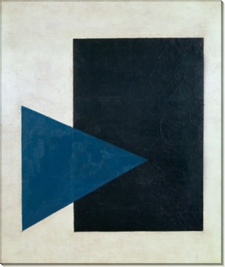Супрематическая композиция (с синим треугольником и черным прямоугольником) - Малевич, Казимир