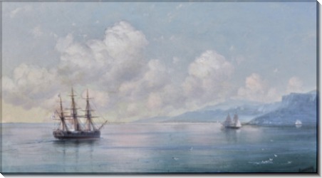 Корабль, покидающий крымское побережье - Айвазовский, Иван Константинович