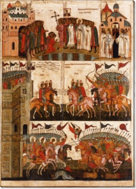 Битва новгородцев против суздальцев (чудо от иконы Б.М. Знамение) (середина XV века)