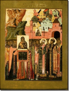 Встреча Владимирской иконы Богоматери в Москве (середина или конец XVII века)