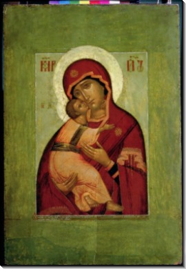 Икона Б.М. Владимирская Умиление (1626-1686)