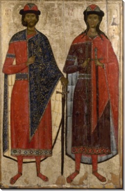 Свв.Борис и Глеб (середина XIV в) (142.5 х 94.3 см)