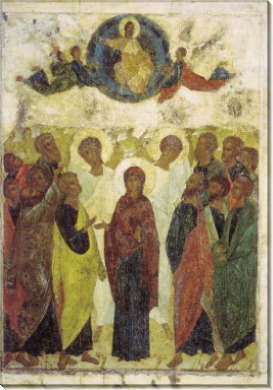 Праздничный чин (Владимир, Успенский собор) 4. Вознесение (1408) - Рублев, Андрей