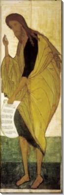 Деисусный чин (Владимир, Успенский собор, 1408) 6. Св.Иоанн Креститель - Рублев, Андрей