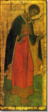 Деисусный чин Троицкого собора Троице-Сергиевой лавры (1425-27) 1. Вмч.Дмитрий Солунский - Рублев, Андрей