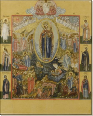 Икона Б.М. Всех скорбящих радость (Палех)