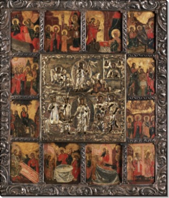 Воскресение Христово с Двунадесятыми праздниками (ок.1750)