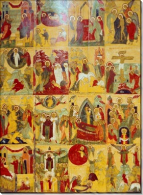 Страсти Христовы, Новгородская школа, 15 век, 95х71см
