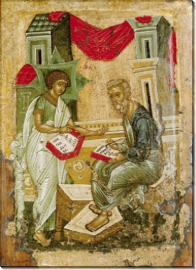 Святой Матфей и ангел, 15 век, 58 х 37.5 cм