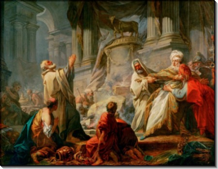 Иеровоам, приносящий жертвы идолам - Фрагонар, Жан Оноре