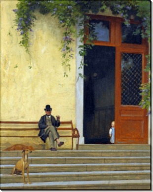 Отец художника у входа в дом - Жером, Жан-Леон 