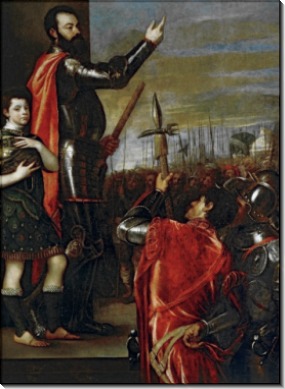 Обращение маркиза дель Васто к своим солдатам - Тициан Вечеллио