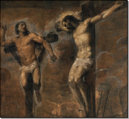 Иисус Христос и благоразумный разбойник - Тициан Вечеллио