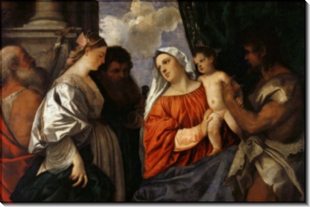 Мадонна с Младенцем и святыми - Тициан Вечеллио