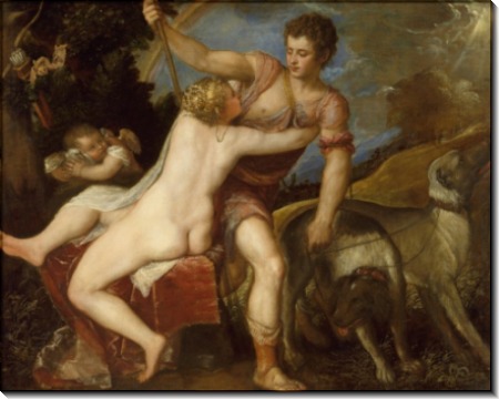 Венера и Адонис - Тициан Вечеллио