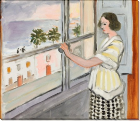 Молодая женщина у окна. Закат - Матисс, Анри