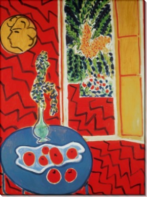 Красная комната: натюрморт на голубом столе - Матисс, Анри