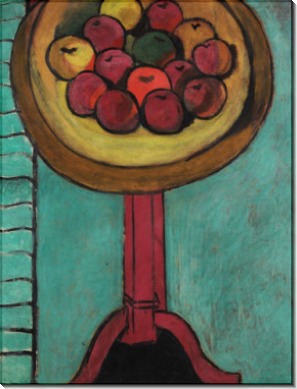 Тарелка с яблоками на столе - Матисс, Анри