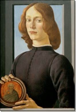 Портрет юноши с медальоном - Боттичелли, Сандро