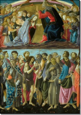 Коронование Девы Марии со святыми и ангелами - Боттичелли, Сандро