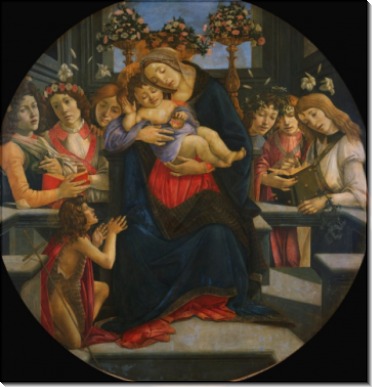 Мадонна с Младенцем, Иоанном Крестителем и ангелами - Боттичелли, Сандро