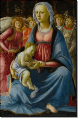 Мадонна с Младенцем и пятью ангелами - Боттичелли, Сандро