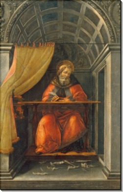 Святой Августин в келье - Боттичелли, Сандро