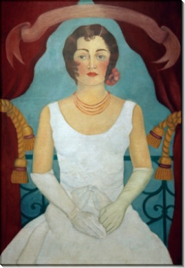 Портрет сеньоры в белом платье - Кало, Фрида