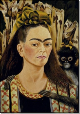 Автопортрет с обезьянкой - Кало, Фрида