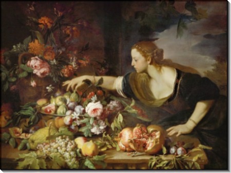 Женщина с фруктами - Брейгель, Абрахам